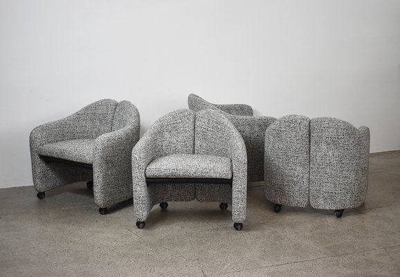 PS142 Armchairs by Eugenio Gerli for Tecno, 1960s, Set of 4-QLP-1821814