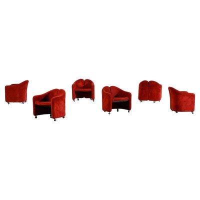 PS142 Armchairs by Osvaldo Borsani Italy, 1970s, Set of 6-ZCI-2030009