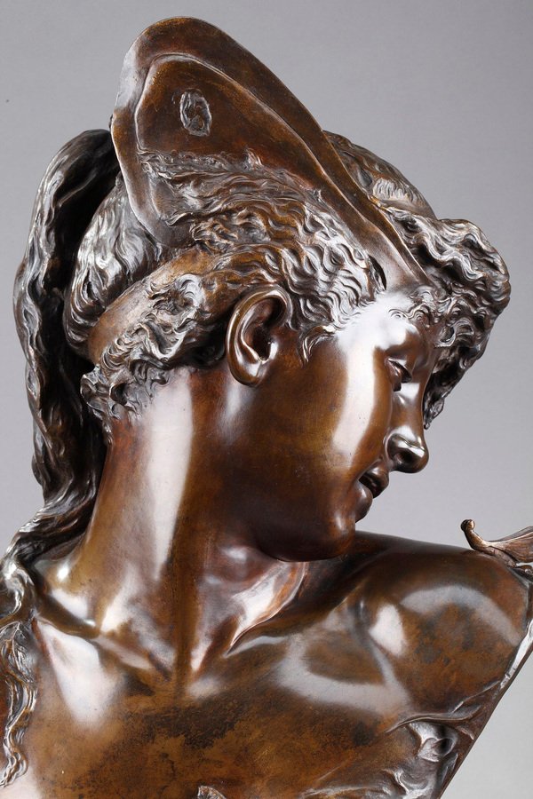 Psyche Bust in Patinated Bronze from Boyer and Rolland