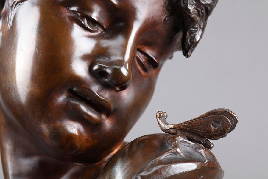 Psyche Bust in Patinated Bronze from Boyer and Rolland