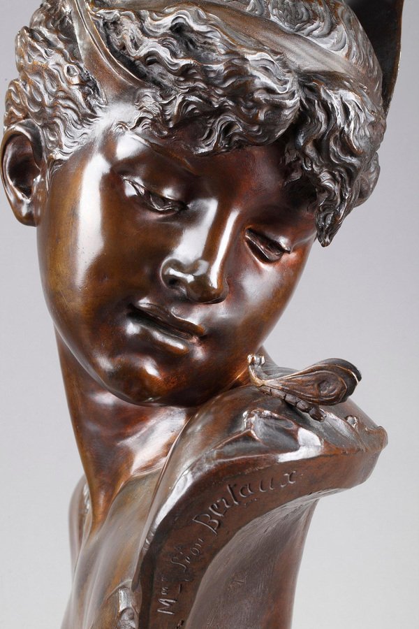 Psyche Bust in Patinated Bronze from Boyer and Rolland