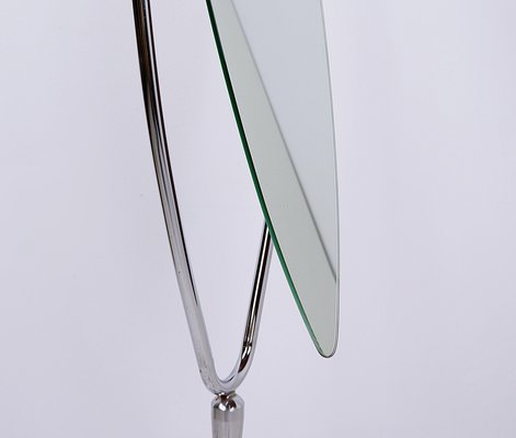 Psyche Mirror in Chrome and Wood, 1970s-NYF-2019228