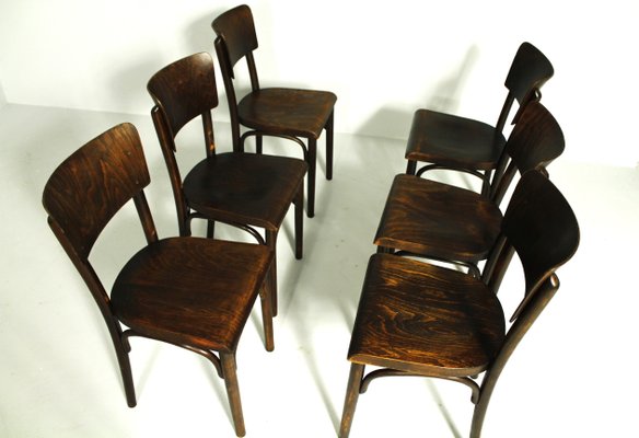 Pub Chairs from Thonet, 1930s, Set of 6-CW-2020307