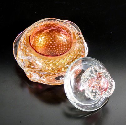 Puffed Glass Bathroom Set by Ercole Barovier, Set of 3-OJE-1255197