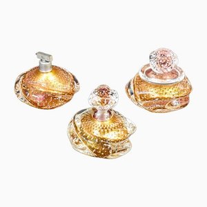 Puffed Glass Bathroom Set by Ercole Barovier, Set of 3-OJE-1255197