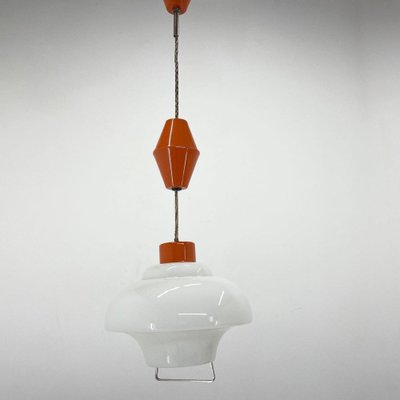 Pull-Down Pendant Light, Czechoslovakia, 1950s-TZ-1449420