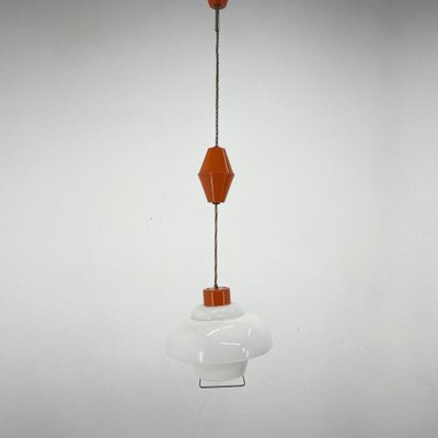 Pull-Down Pendant Light, Czechoslovakia, 1950s-TZ-1449420