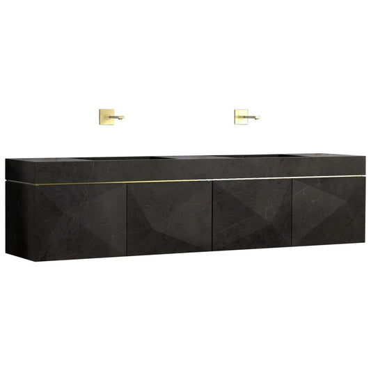 Puntadue Washbasin with Cabinet by Marmi Serafini