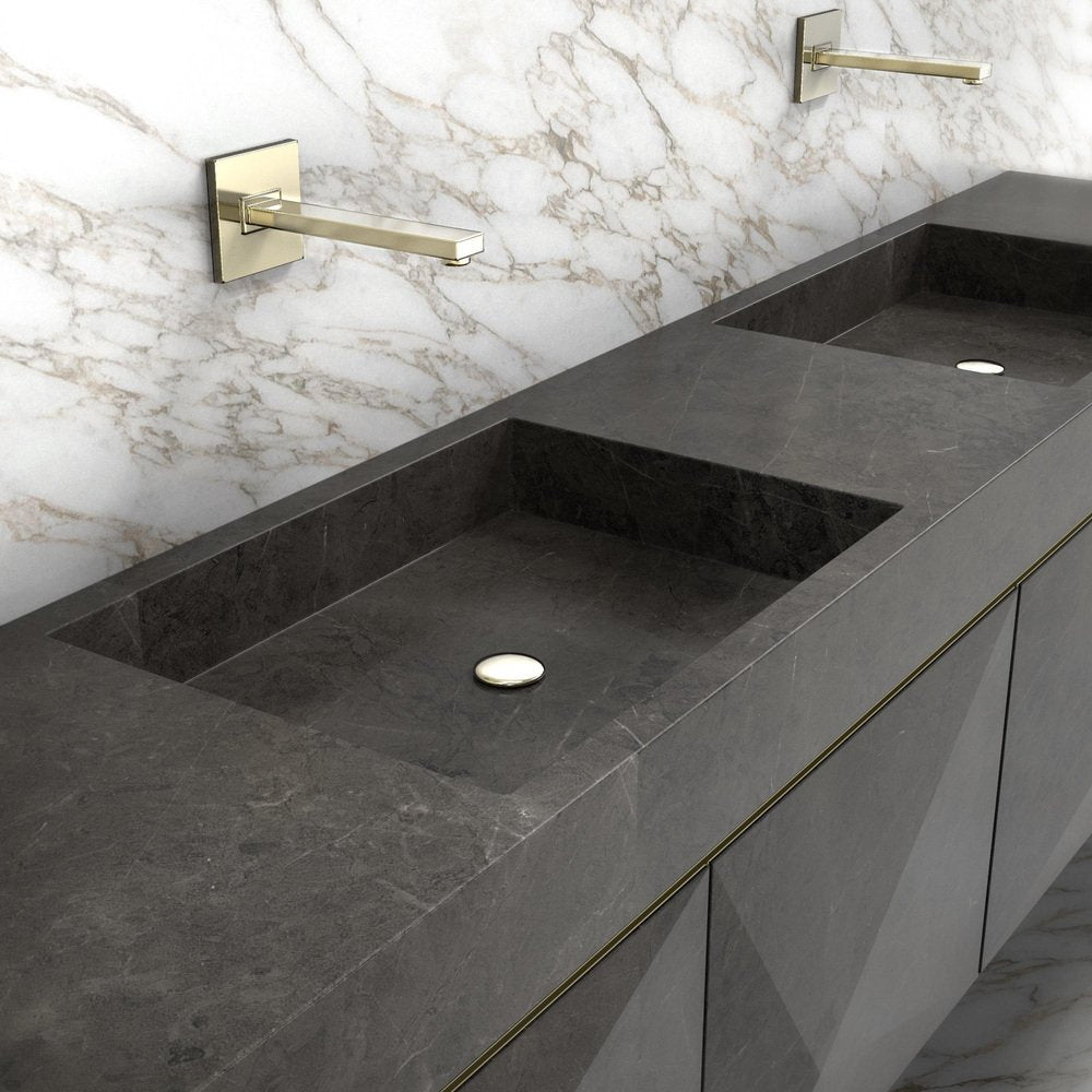 Puntadue Washbasin with Cabinet by Marmi Serafini