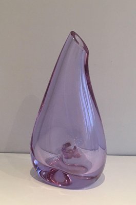 Purcked Color Piriform Glass Vase, 1970s-BA-1365873