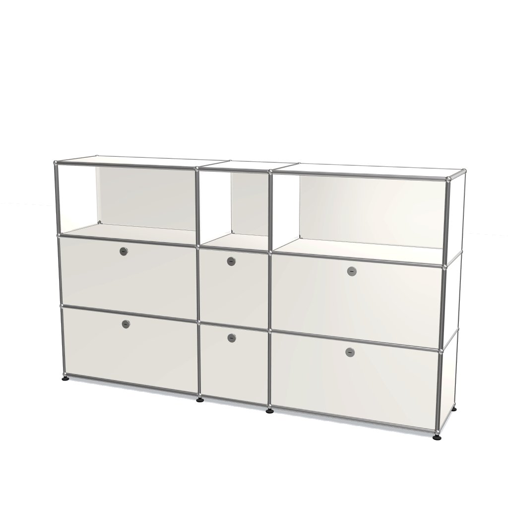 3x3 Modular Metal Highboard with 6 bottom doors & 4-3-3 pannels [W(750 ...