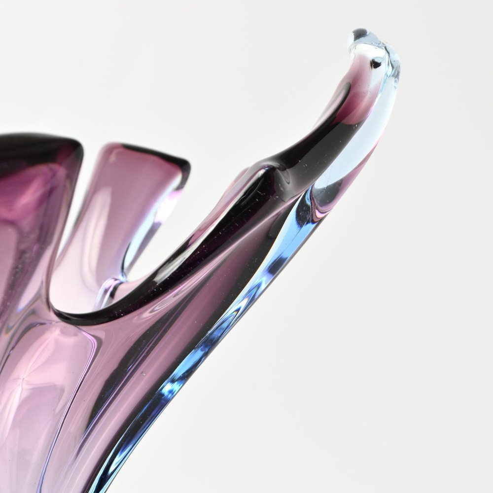 Purple and Blue Sommerso Murano Glass Vase, 1960s