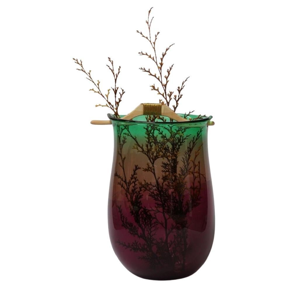 Purple and Green Heiki Vase II by Pia Wüstenberg