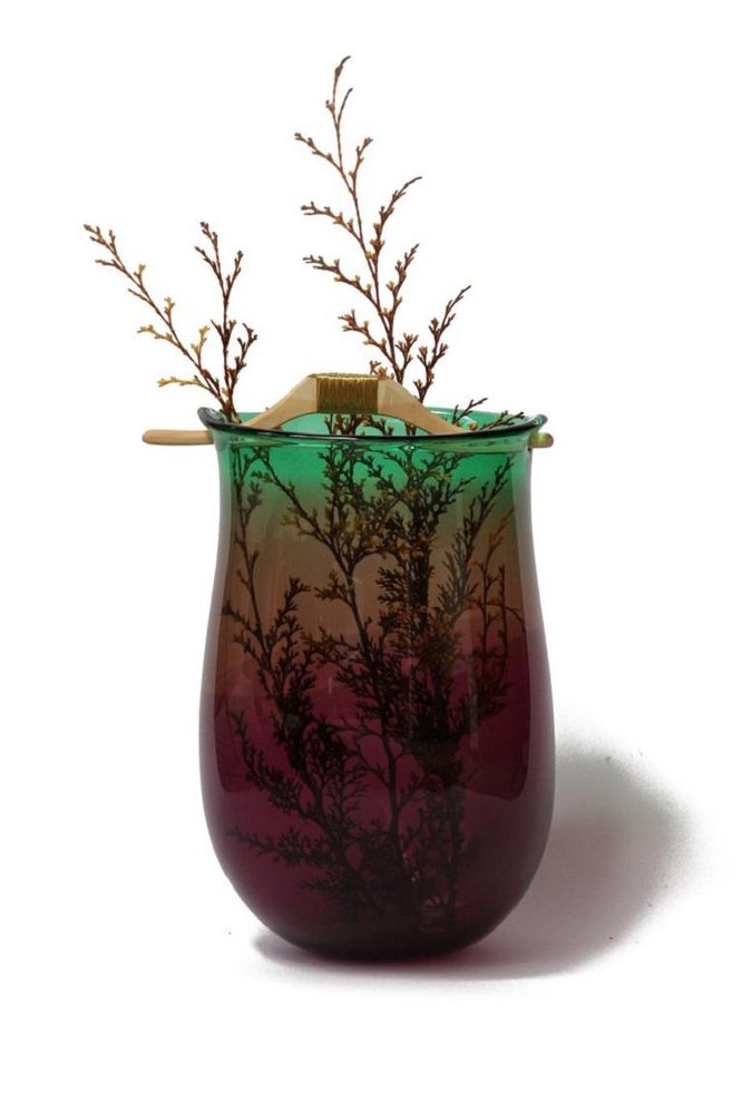 Purple and Green Heiki Vase II by Pia Wüstenberg