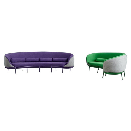 Purple and Green Nest Sofas by Pepe Albargues, Set of 2