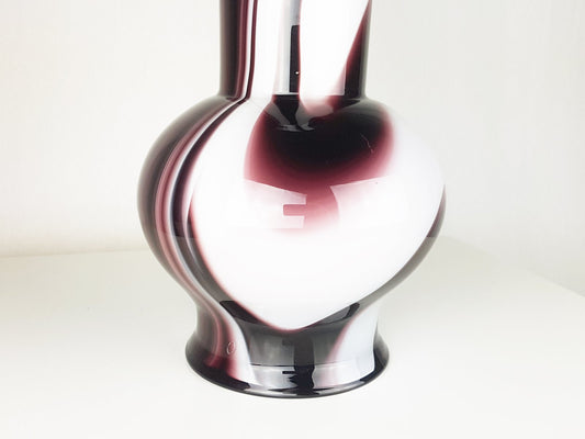 Purple and White Murano Glass Vase by Carlo Moretti, 1970s