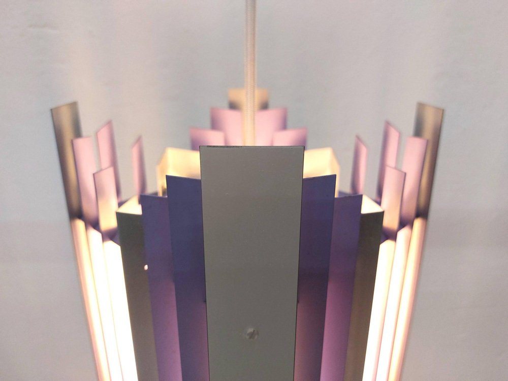 Purple Ceiling Lamp by Thue Christensen and Bent Nordsted for Nordisk Solar, Denmark, 1960s