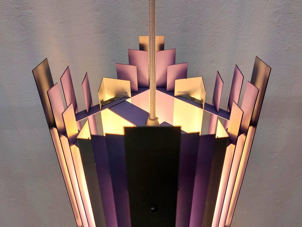 Purple Ceiling Lamp by Thue Christensen and Bent Nordsted for Nordisk Solar, Denmark, 1960s