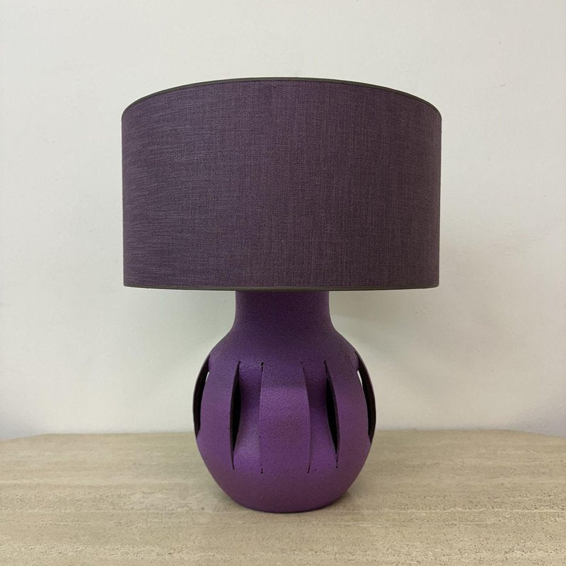 Purple Ceramic Table Lamp, 1970s