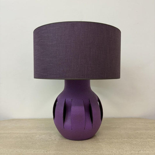 Purple Ceramic Table Lamp, 1970s