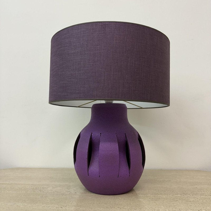 Purple Ceramic Table Lamp, 1970s