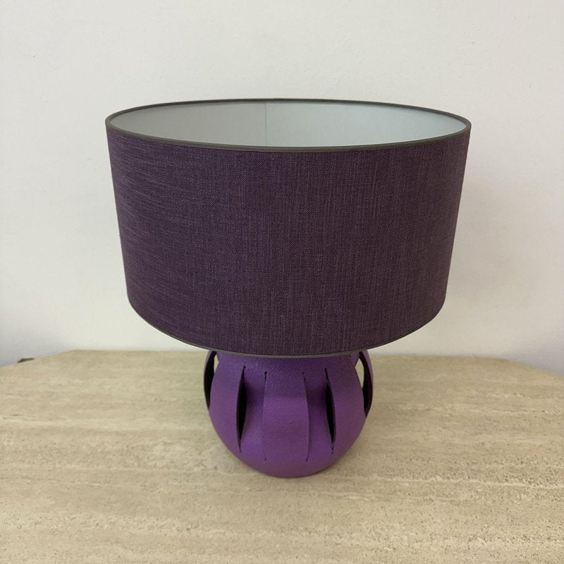 Purple Ceramic Table Lamp, 1970s