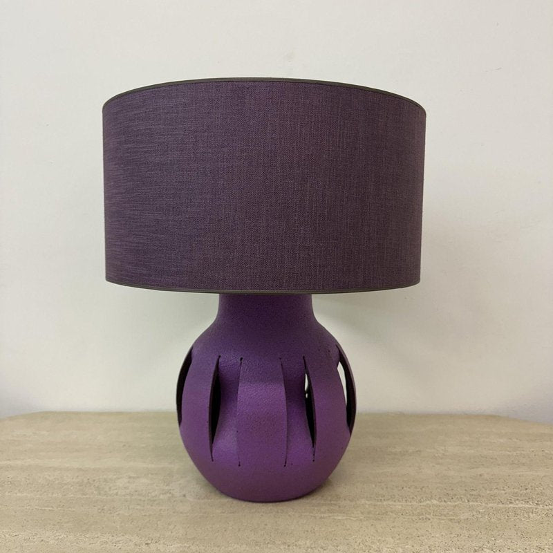 Purple Ceramic Table Lamp, 1970s