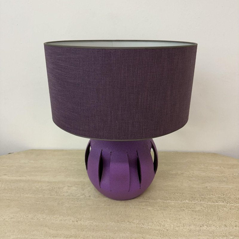 Purple Ceramic Table Lamp, 1970s