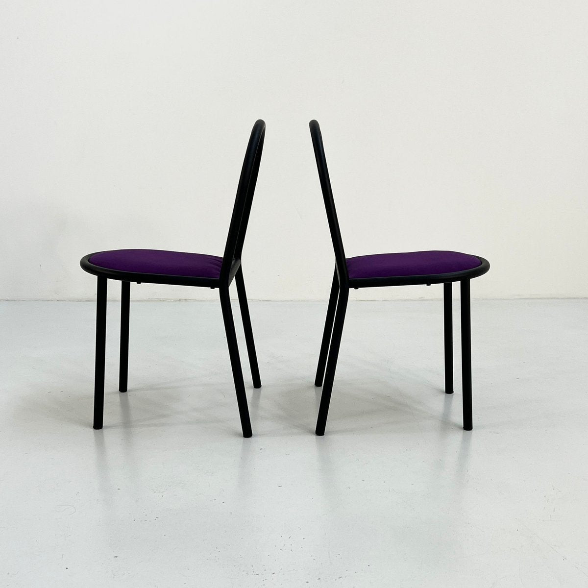 Purple Fabric No.222 Chairs by Robert Mallet-Stevens for Pallucco Italia, 1980, Set of 4