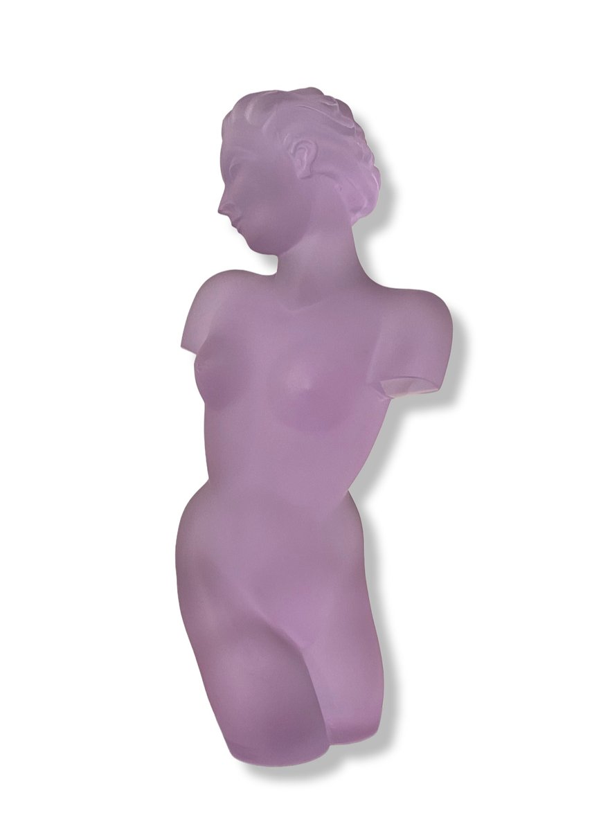 Purple Glass Bust by Eleon von Rommel, 1920s