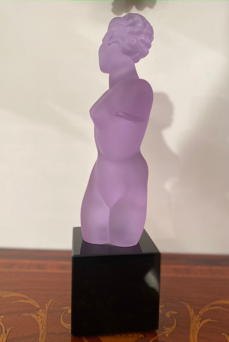 Purple Glass Bust by Eleon von Rommel, 1920s