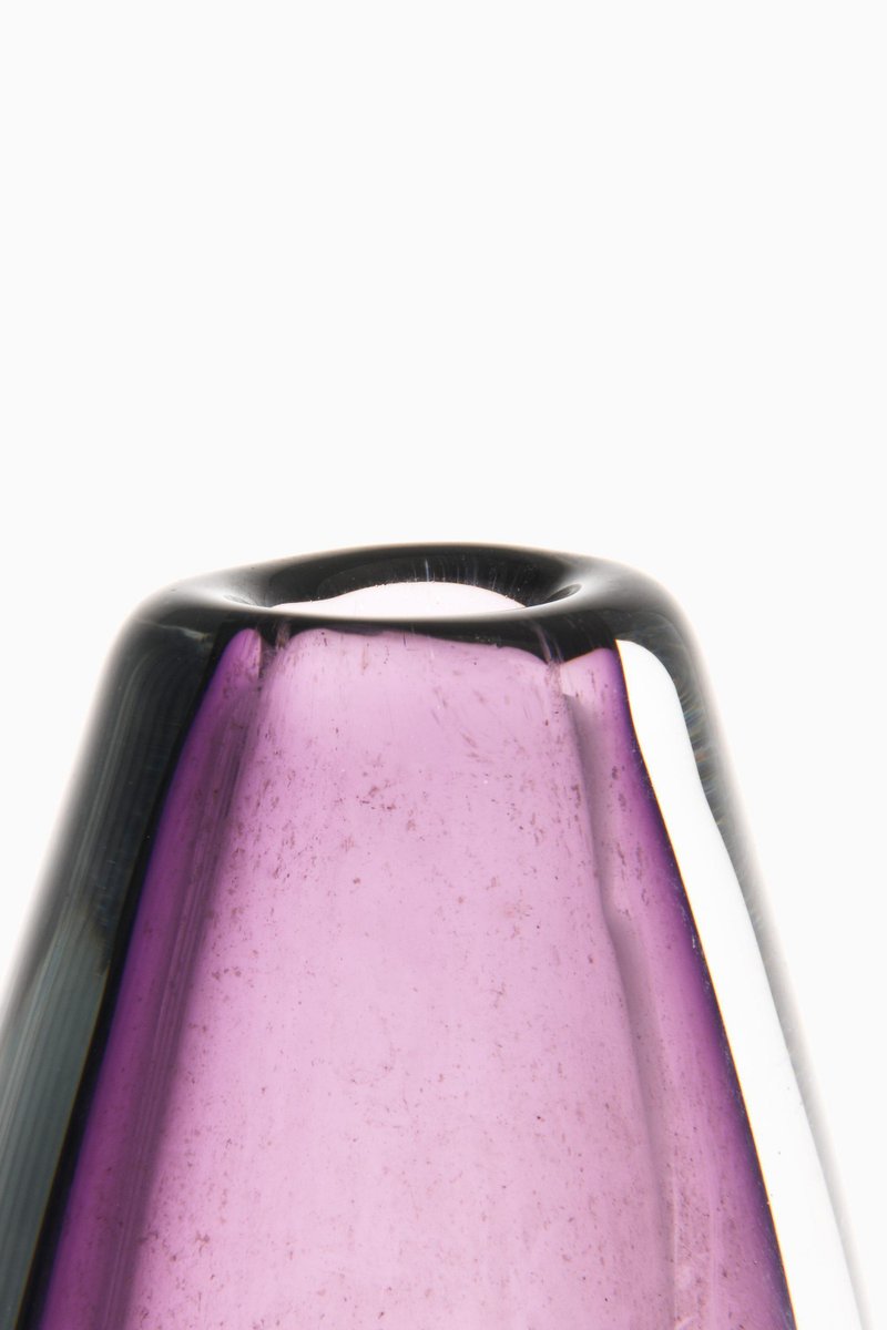 Purple Glass Vase, 1950s