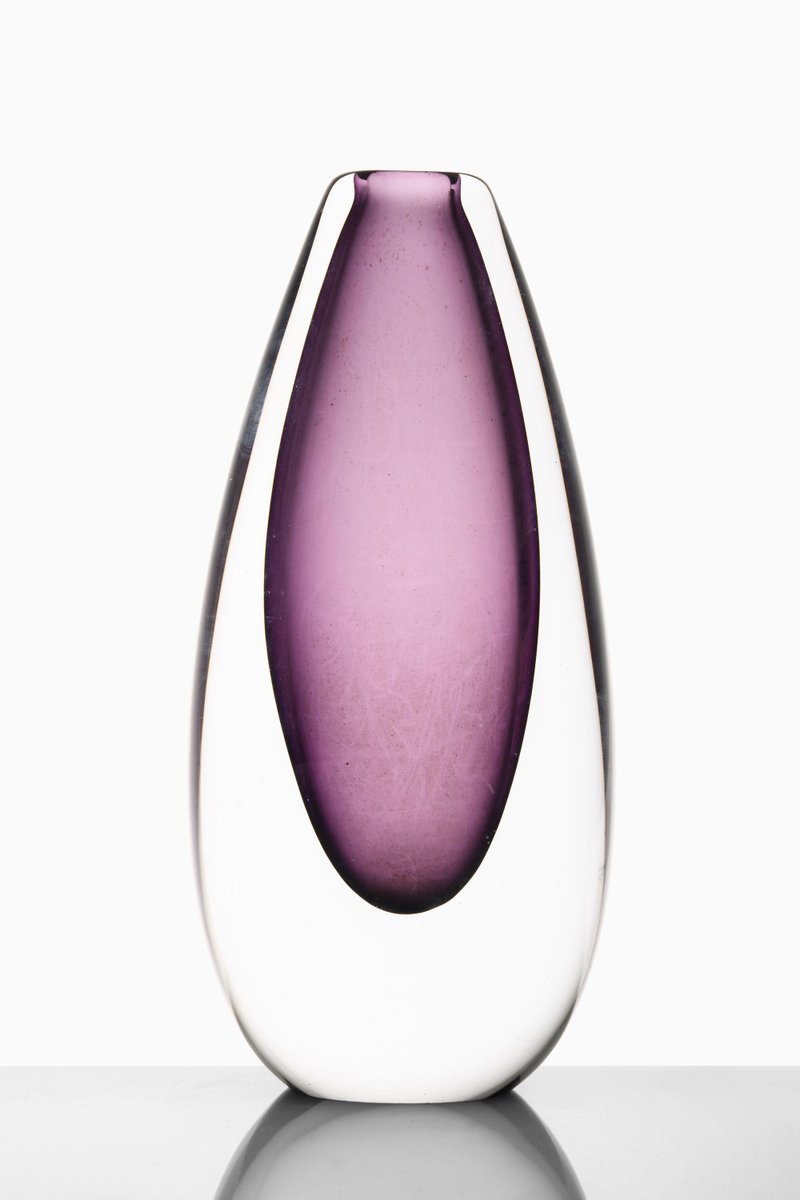 Purple Glass Vase, 1950s