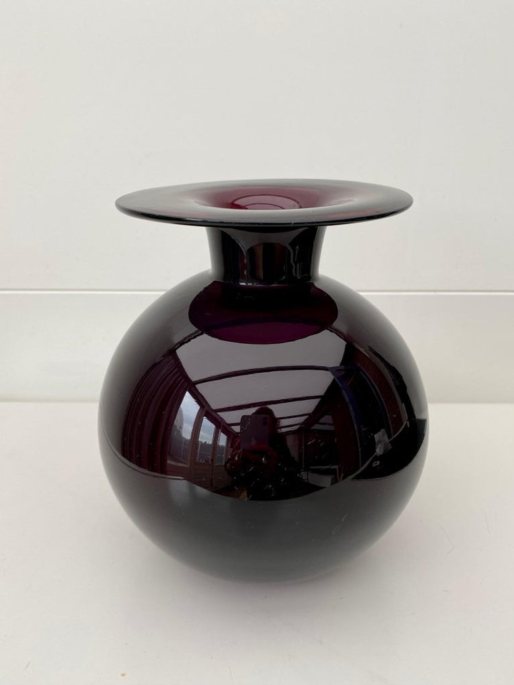 Purple Glass Vase in Style of Nanny Still, 1960s