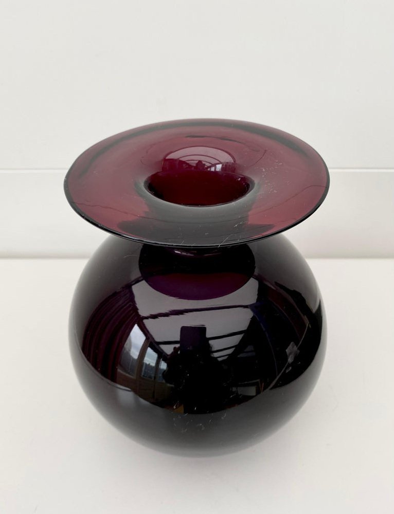 Purple Glass Vase in Style of Nanny Still, 1960s