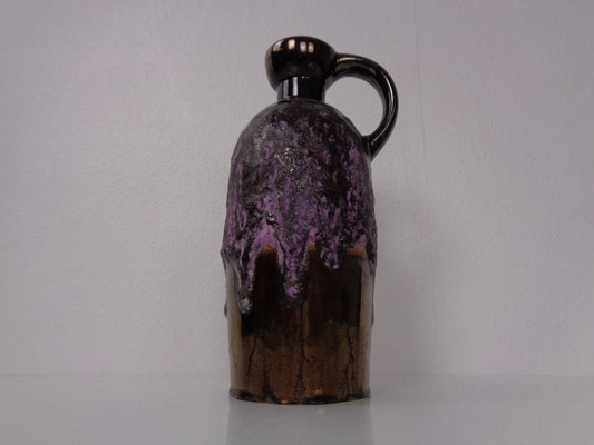 Purple & Gold Lava 321/3 Ceramic Vase from Ruscha, 1960s