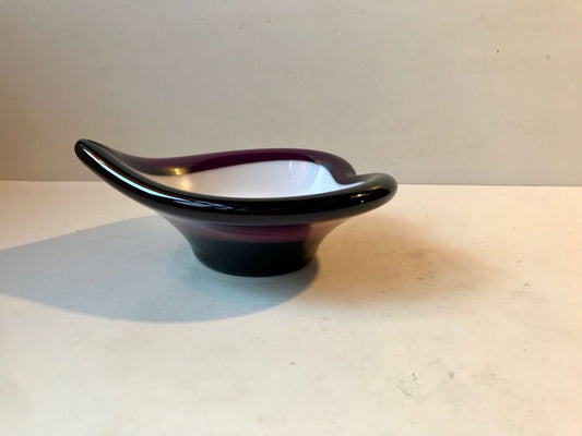 Purple Murano Glass Dish from Seguso, 1970s