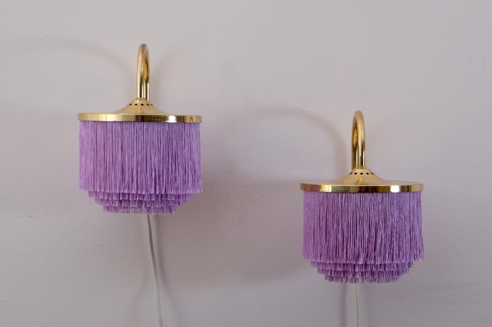 Purple V271 Wall Lights by Hans-Agne Jakobsson, 1960s, Set of 2