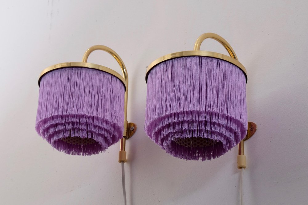 Purple V271 Wall Lights by Hans-Agne Jakobsson, 1960s, Set of 2