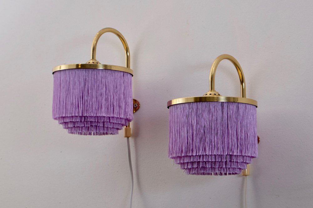 Purple V271 Wall Lights by Hans-Agne Jakobsson, 1960s, Set of 2