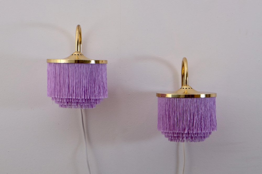 Purple V271 Wall Lights by Hans-Agne Jakobsson, 1960s, Set of 2