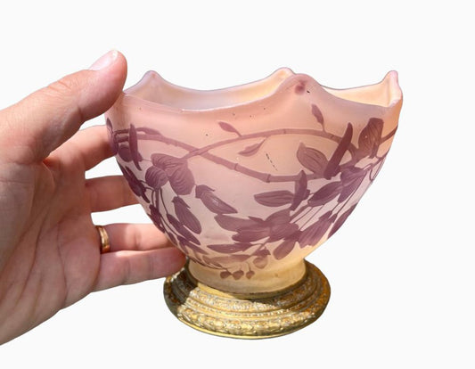 Purple Vase or Cup by Emile Gallé