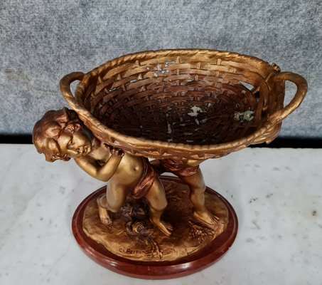 Putti Table Centerpiece with Golden Patina-MWB-1010364