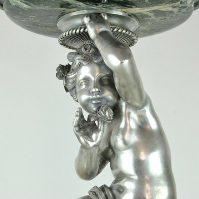 Putto, 19th-Century, Marble and Silver Bronze-SYQ-1146936