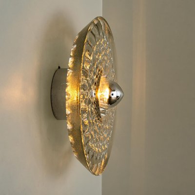 Putzler Wall Light in Glass and Chrome, 1970s-VDW-988111