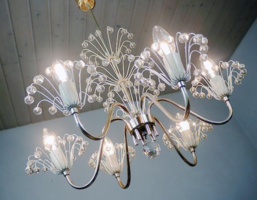 Pyra Chandelier in Crystal & Brass by Emil Stejnar for Rupert Nikoll, Austria, 1950s-DEK-1118203