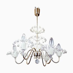 Pyra Chandelier in Crystal & Brass by Emil Stejnar for Rupert Nikoll, Austria, 1950s-DEK-1118203