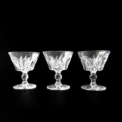 Pyramid Crystal Cherry Glasses by Fritz Kallenborg for Kosta Boda, Sweden, Set of 5-JKV-1787294