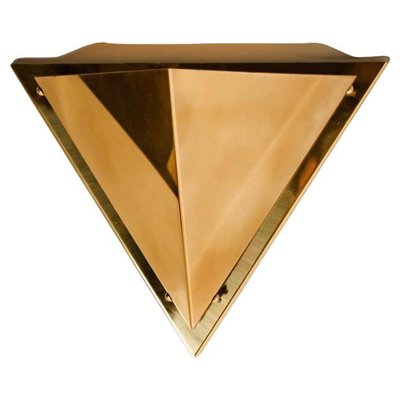 Pyramid Shaped Massive Brass Wall Lamp from OTHR, 1970s-VDW-1813978