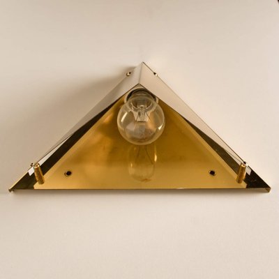 Pyramid Shaped Massive Brass Wall Lamp from OTHR, 1970s-VDW-1813978